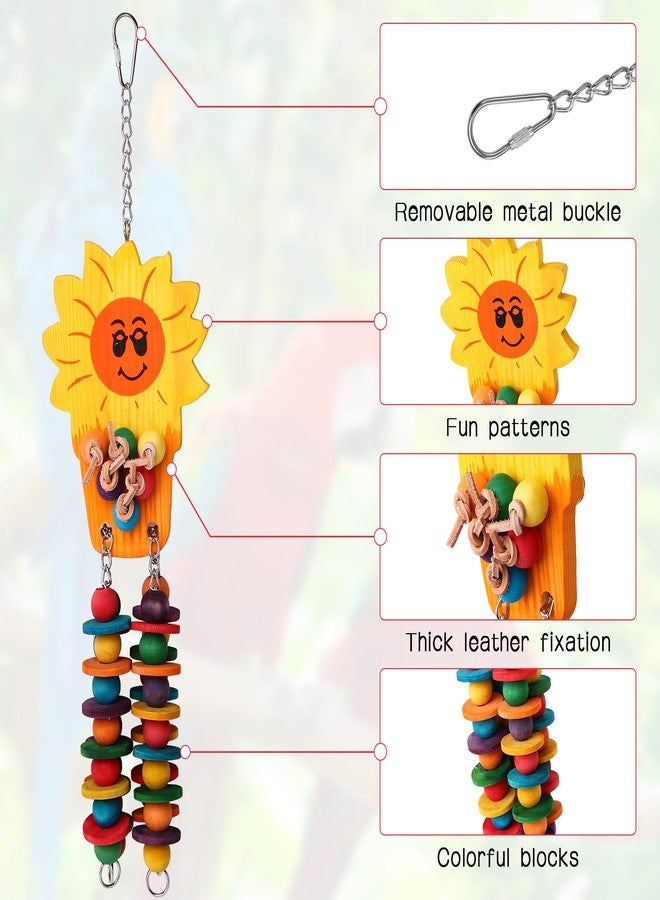 NEXT VOGUE Set of 3 Natural Wood Parrot Toys - Ideal for Small & Medium Parrots. Safe & Durable Chew Toys Promote Mental Stimulation & Beak Health. Handcrafted Bird Toys for Enriching Playtime - Image 3